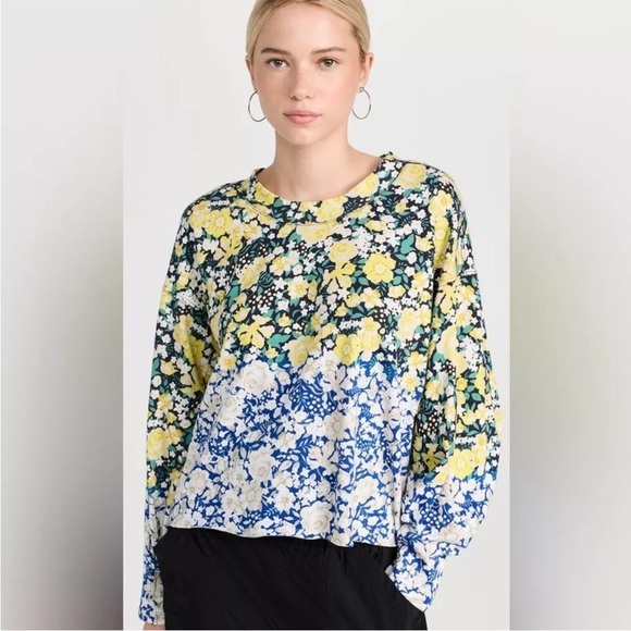 Free People Movement Inspire Oversized Floral Printed Layer Tee Size XS NWT - Picture 11 of 11